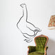 Goose silhouette isolated on white Wall Decal