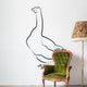 Goose silhouette isolated on white Wall Decal