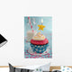 Pink and Blue Cupcake Wall Mural