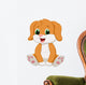 Cute Baby Dog Cartoon Wall Decal