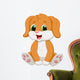 Cute baby dog cartoon Wall Decal