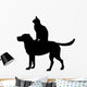 Dog and Cat Silhouette Wall Decal