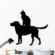 Dog and Cat Silhouette Wall Decal