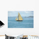 Vacation under vintage sails of leisure yacht Wall Mural