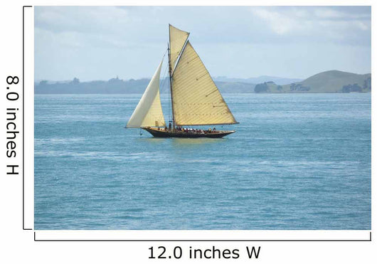 Vacation under vintage sails of leisure yacht Wall Mural