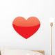 Vector Love Red Heart Wall Decal