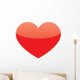 Vector Love Red Heart Wall Decal