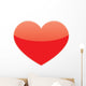 Vector Love Red Heart Wall Decal