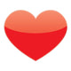 Vector Love Red Heart Wall Decal