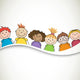Vector Illustration Small Kids