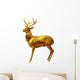 Golden Deer Wall Mural
