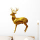 Golden Deer Wall Mural