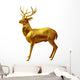 Golden Deer Wall Mural
