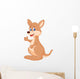 Cute Kangaroo Cartoon Waving Wall Decal