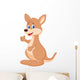 Cute kangaroo cartoon waving hand Wall Decal