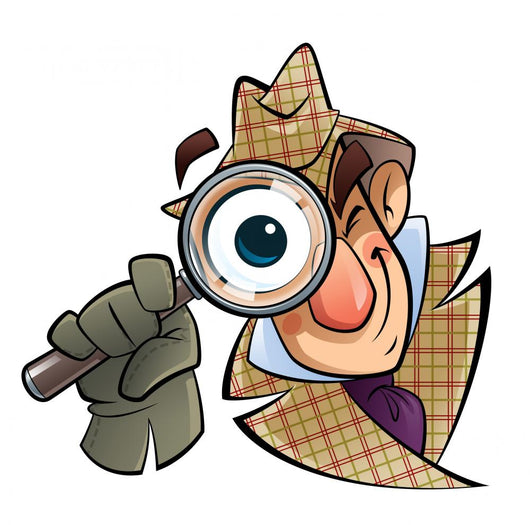 Detective with Huge Glass