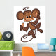 Cartoon Happy Monkey Wall Decal