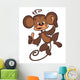 Cartoon Happy Monkey Wall Decal