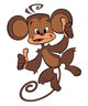 Cartoon Happy Monkey Wall Decal
