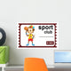 Illustration Ticket Basketball Vector Wall Mural