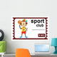 Illustration Ticket Basketball Vector Wall Mural