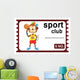 Illustration Ticket Basketball Vector Wall Mural