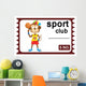 Illustration Ticket Basketball Vector Wall Mural