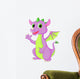 Cute Purple Green Dragon Wall Decal