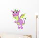 Cute dragon cartoon flying Wall Decal