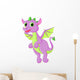 Cute dragon cartoon flying Wall Decal