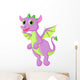 Cute dragon cartoon flying Wall Decal