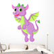 Cute dragon cartoon flying Wall Decal