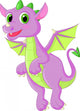 Cute dragon cartoon flying Wall Decal