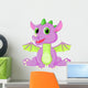 Cute Baby Dragon Cartoon Wall Decal