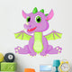 Cute Baby Dragon Cartoon Wall Decal