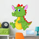Cute Baby Dragon Cartoon Wall Decal
