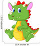 Cute Baby Dragon Cartoon Wall Decal