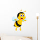 Cute Bee Cartoon Wall Decal