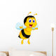 Cute bee cartoon Wall Decal