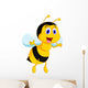Cute bee cartoon Wall Decal