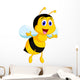 Cute bee cartoon Wall Decal