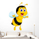 Cute bee cartoon Wall Decal