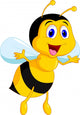 Cute bee cartoon Wall Decal