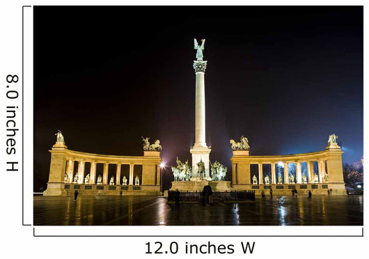 Hero's square at night, Budapest Wall Mural