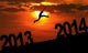 jumping  toward 2014 Wall Mural