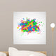 Abstract background with paint splashes. Vector illustration. Wall Mural