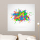 Abstract background with paint splashes. Vector illustration. Wall Mural