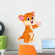 Cute baby cat cartoon Wall Decal