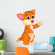 Cute baby cat cartoon Wall Decal