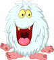 Smiling yeti cartoon Wall Decal
